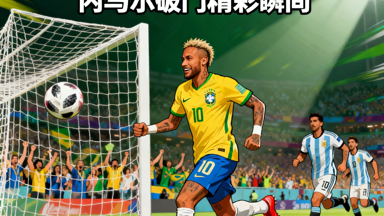 巴西2-1战胜阿根廷，内马尔破门精彩瞬间战报图
